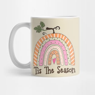 Tis The Season Fall Rainbow Pumpkin Mug